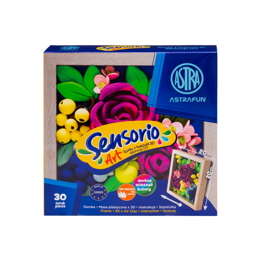 ASTRA Sensorio Art Ruže – modelovacia hmota 30 farieb s rámikom | ZdenkaTri.sk
