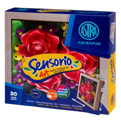 ASTRA Sensorio Art Pivonky – modelovacia hmota 30 farieb s rámikom | ZdenkaTri.sk