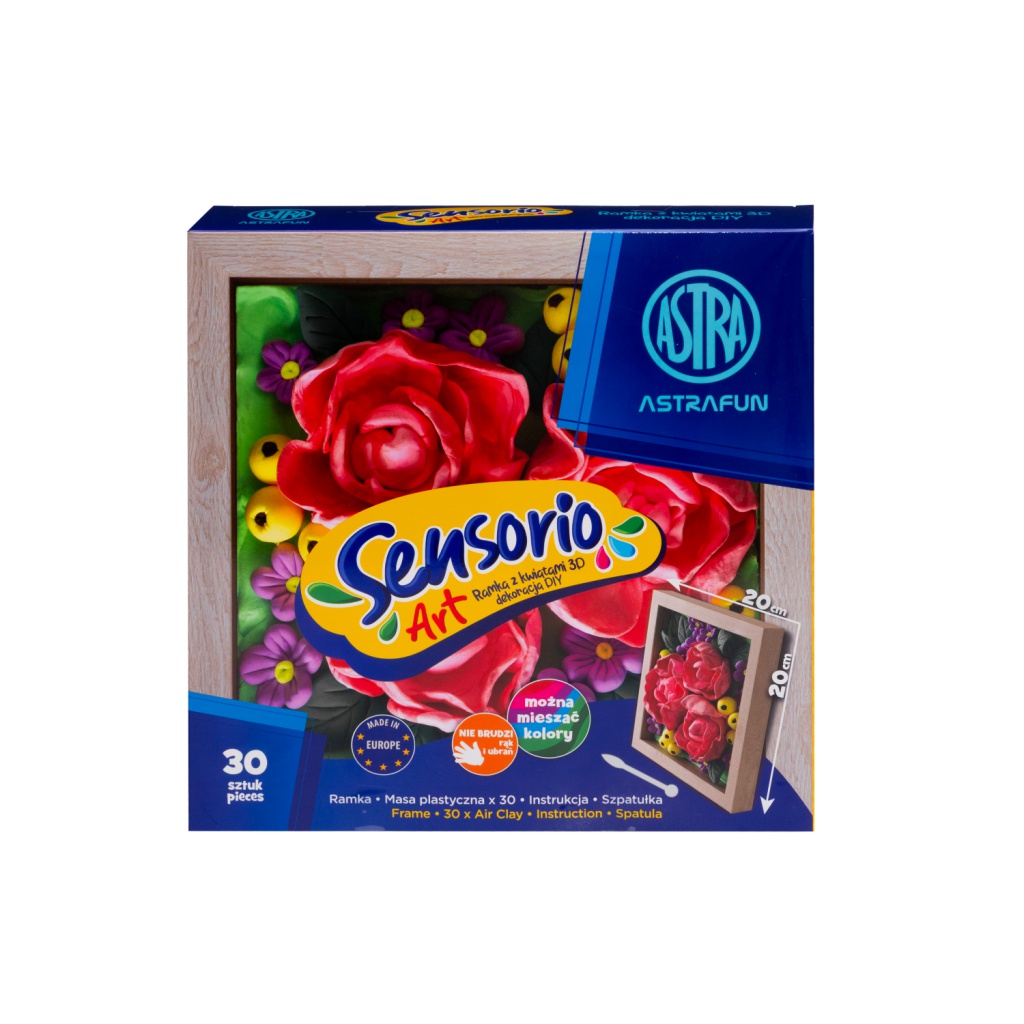 ASTRA Sensorio Art Pivonky – modelovacia hmota 30 farieb s rámikom | ZdenkaTri.sk
