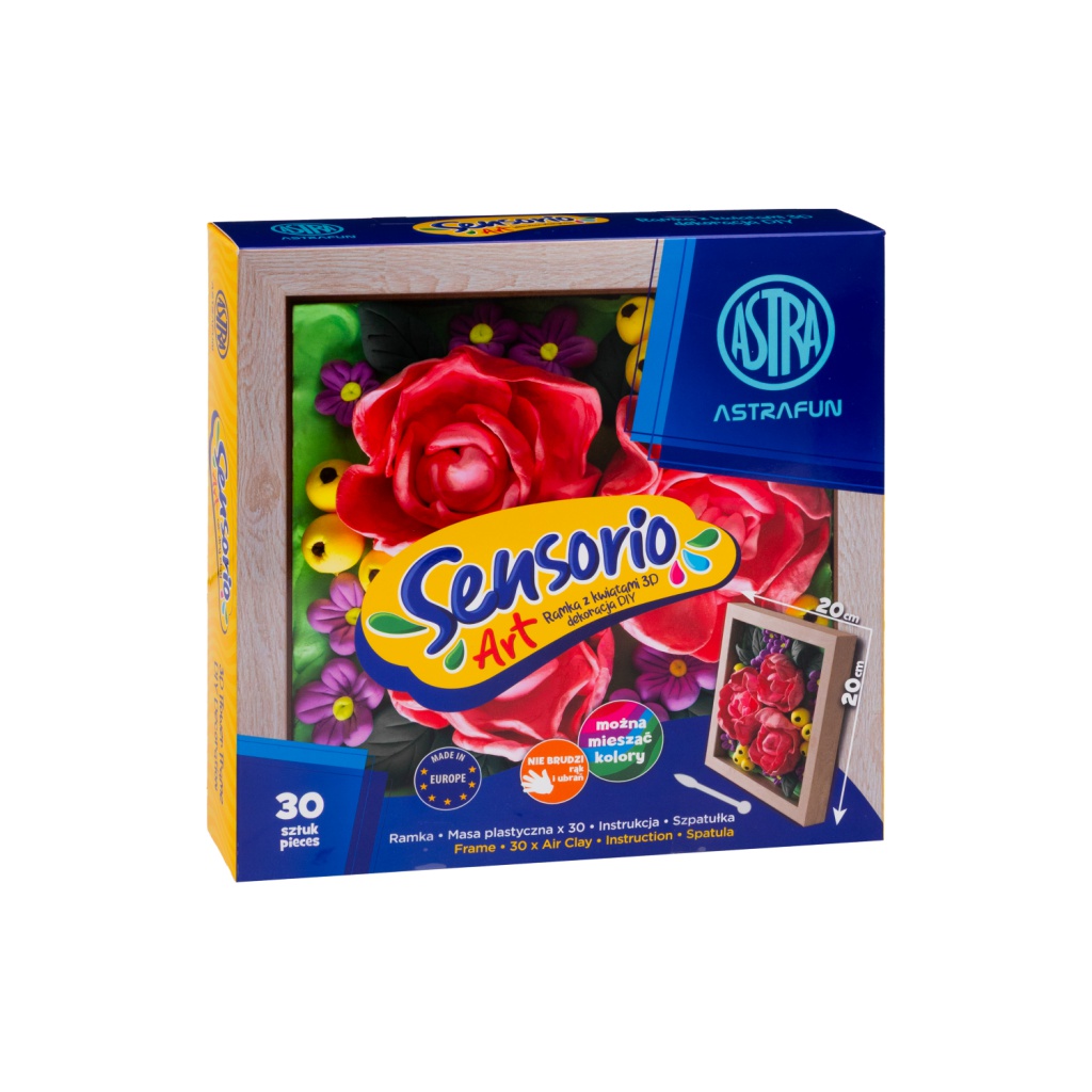 ASTRA Sensorio Art Pivonky – modelovacia hmota 30 farieb s rámikom | ZdenkaTri.sk