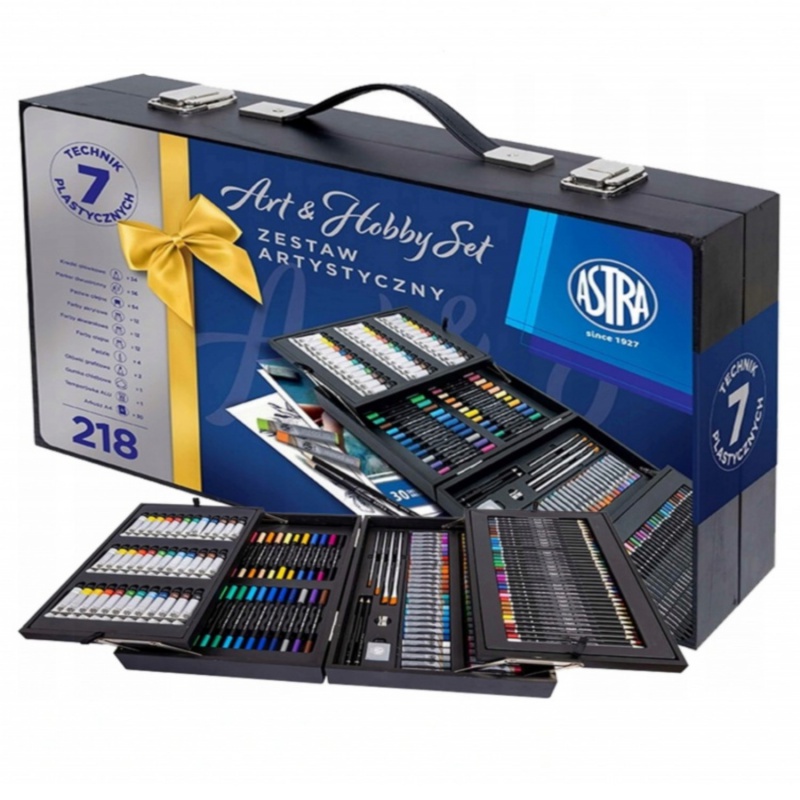 Artea Premium Art Set 218 dielov – luxusná umelecká sada