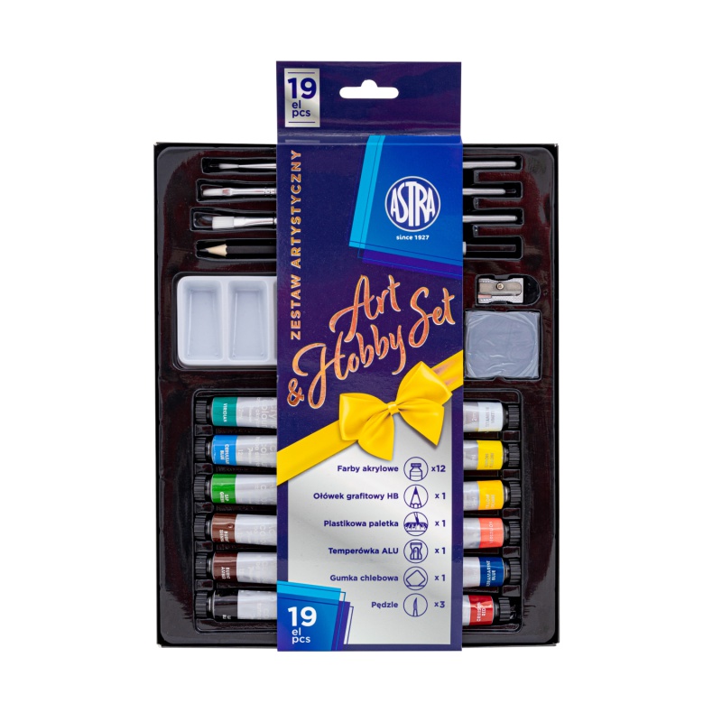 Umelecký set ASTRA Art & Hobby 19 dielov – akrylové farby a štetce | ZdenkaTri.sk