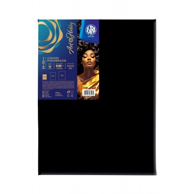 Čierne maliarske plátno ASTRA Art & Hobby 24×30 cm – bavlnené, s rámom a klinmi | ZdenkaTri.sk