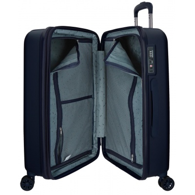 Objavte svet s elegantným škrupinový kufrom MOVOM Wood vo veľkosti L. Priestranný interiér, 4 otočné kolieska a TSA zámok zabezp