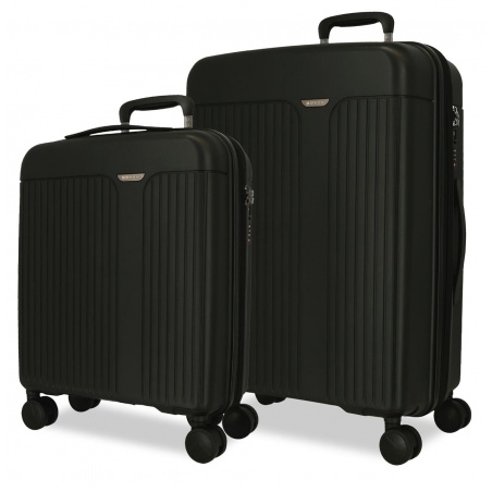 Sada kufrov Movom New Trendy Black – 40×55×20 cm + 48×67×27 cm | Odolné PP, TSA, Expand ✓