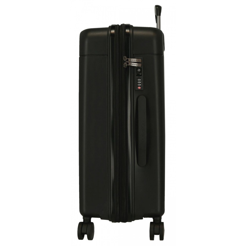 Sada kufrov Movom New Trendy Black – 40×55×20 cm + 48×67×27 cm | Odolné PP, TSA, Expand ✓