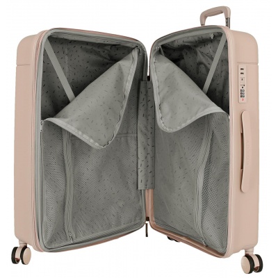 Sada kufrů Movem New Trendy Beige – 40×55×20 + 48×67×27 | Odolný PP, TSA, Expand ✓