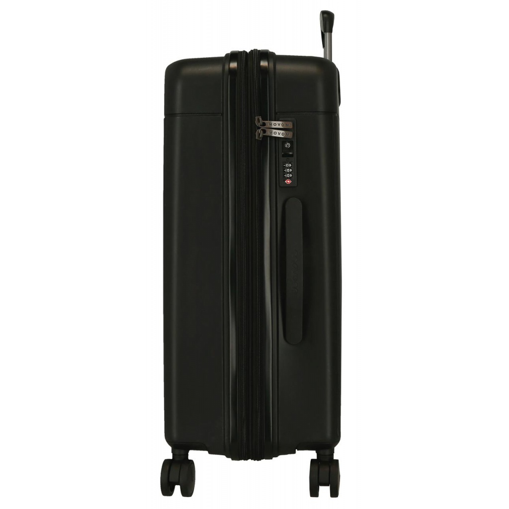 Veľký kufor MOVOM New Trendy Black 108 L – odolný polypropylénový kufor s TSA zámkom