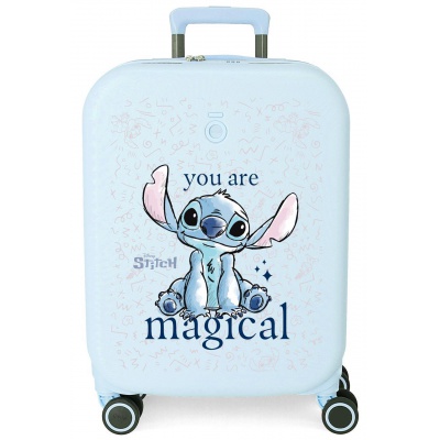Kabinový kufr Stitch You Are Magical 55 cm - lehký ABS kufr s rozšířením a TSA zámkem