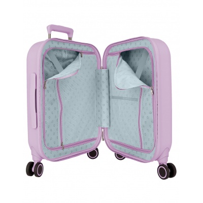 Luxusný kabínový kufor Lilo & Stitch You Are Magical 55 cm – fialový, ABS, TSA zámok