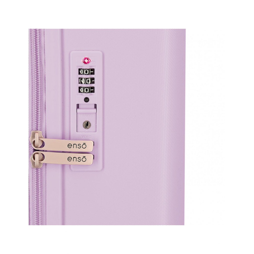 Luxusní kabinový kufr Lilo & Stitch You Are Magical 55 cm - fialový, ABS, TSA zámek