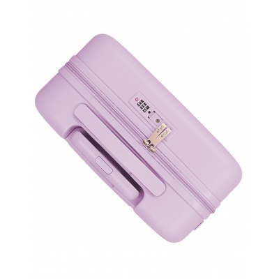 Luxusní kabinový kufr Lilo & Stitch You Are Magical 55 cm - fialový, ABS, TSA zámek