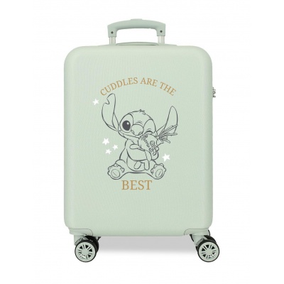 Kabínový kufor Lilo & Stitch Cuddles Are The Best 55 cm – mintový, ABS, číselný zámok