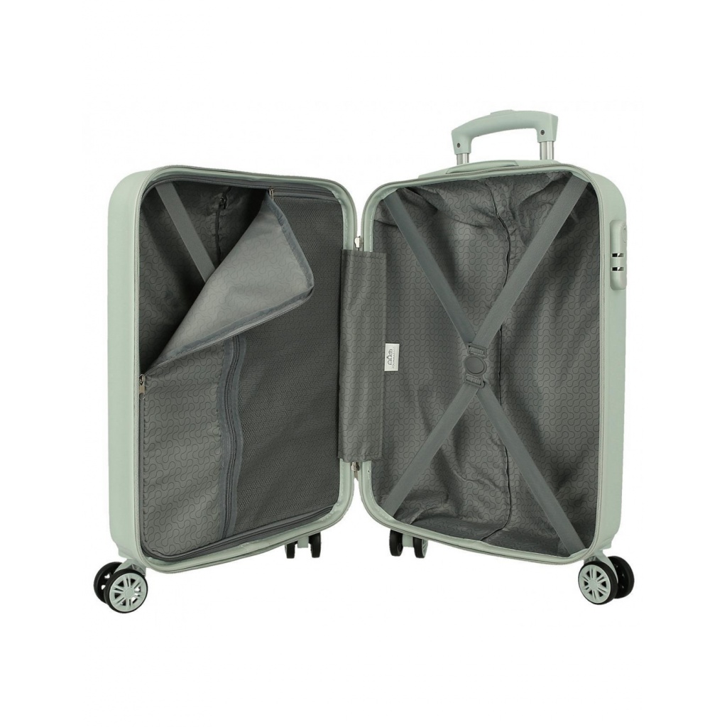 Kabinový kufr Lilo & Stitch Cuddles Are The Best 55 cm – mintový, ABS, číselný zámek