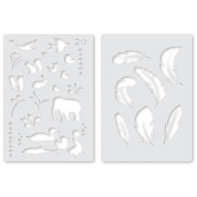 Airbrush set Fiorello GR-8900N – kreatívna striekacia sada s fixkami a šablónami