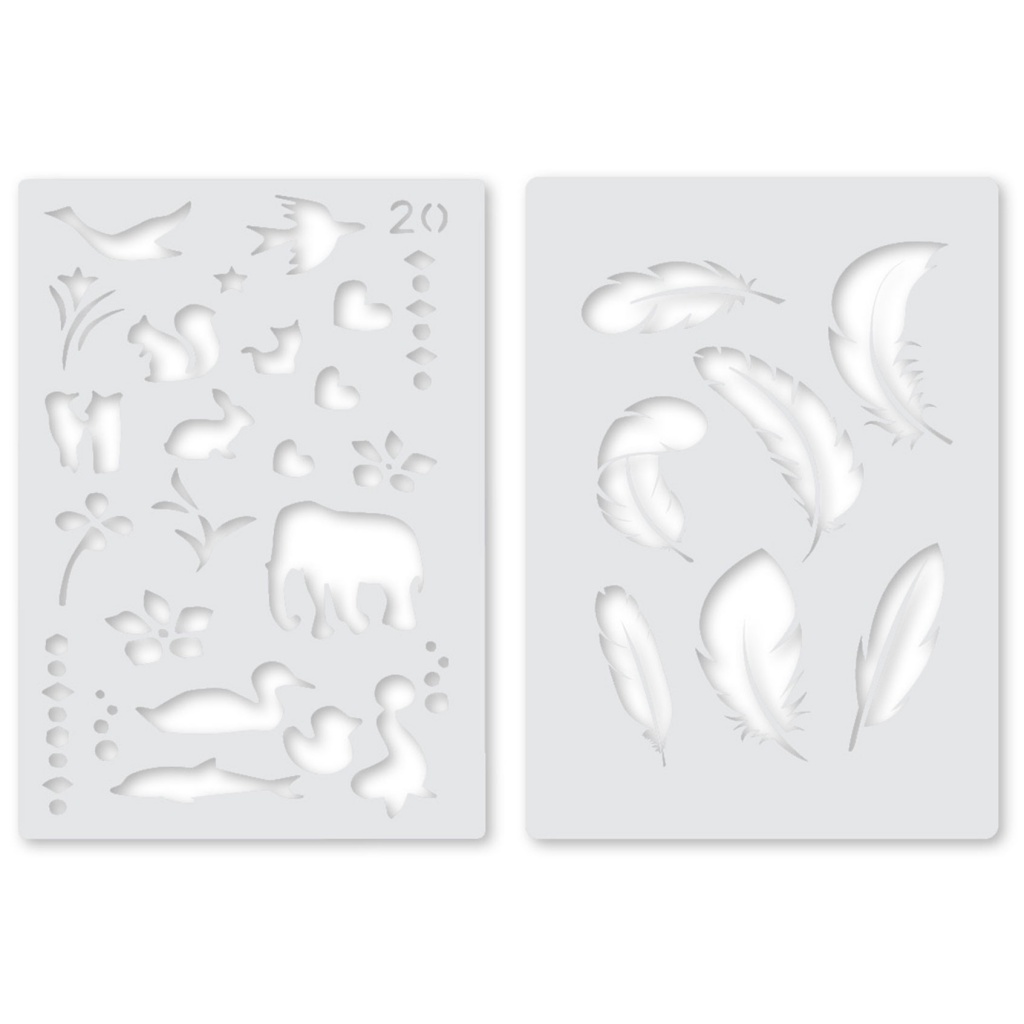 Airbrush set Fiorello GR-8900N – kreativní stříkací sada s fixy a šablonami