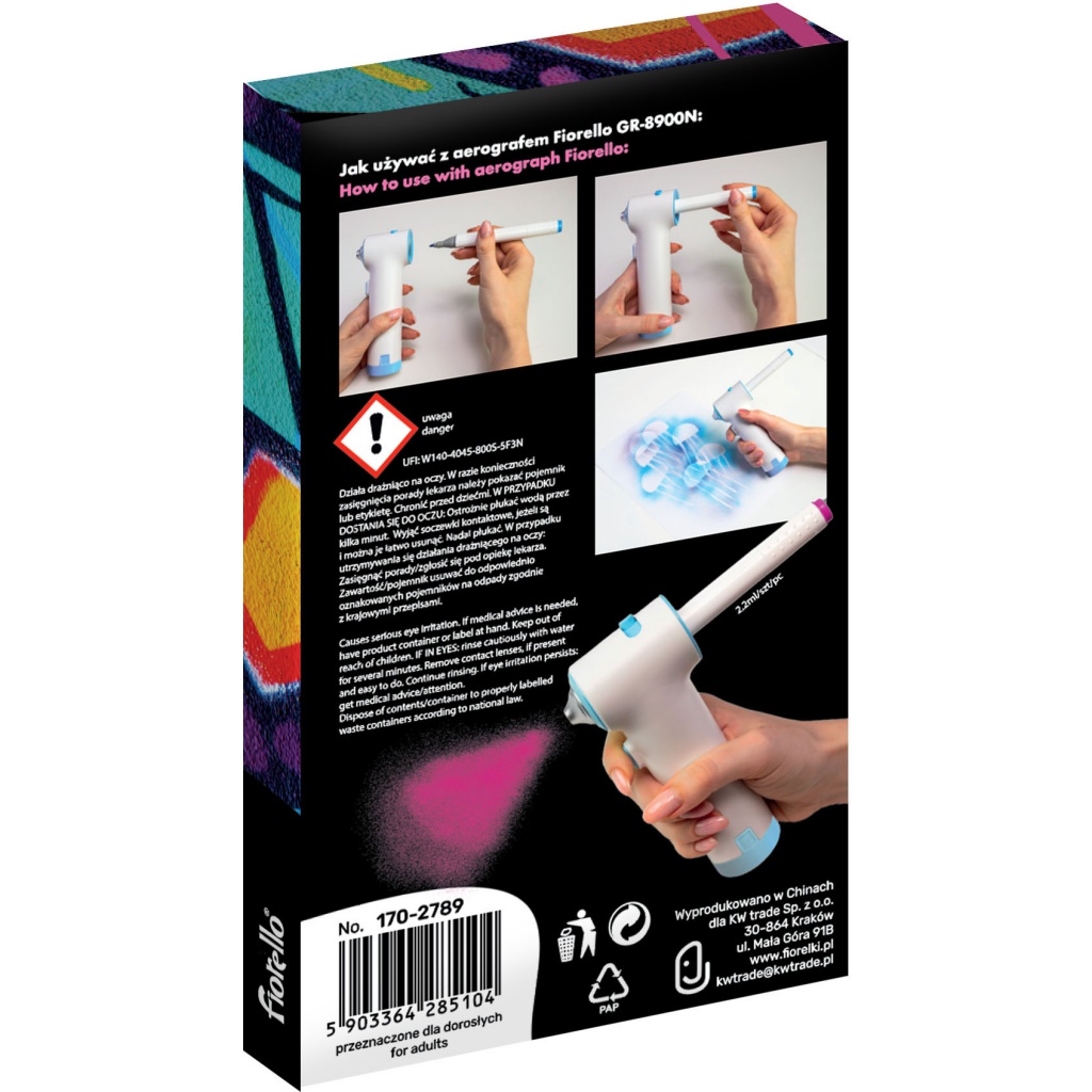 Fiorello Airbrush fixky GR-5604-6 – sada 6 farieb s dvojitou špičkou
