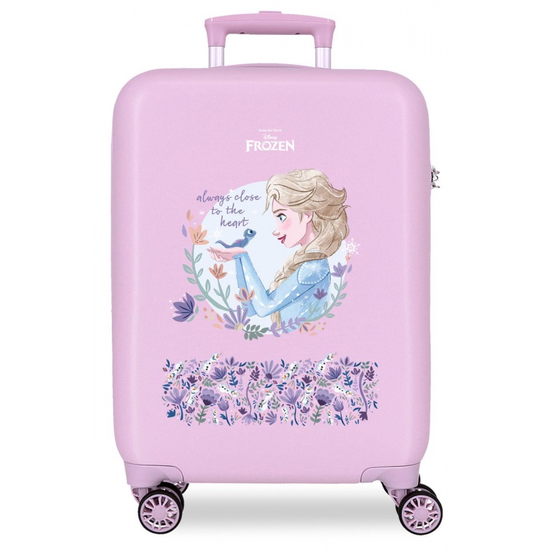 ABS cestovný kufor Disney Frozen Close to the Heart 55×38×20 cm – ružový detský kufor