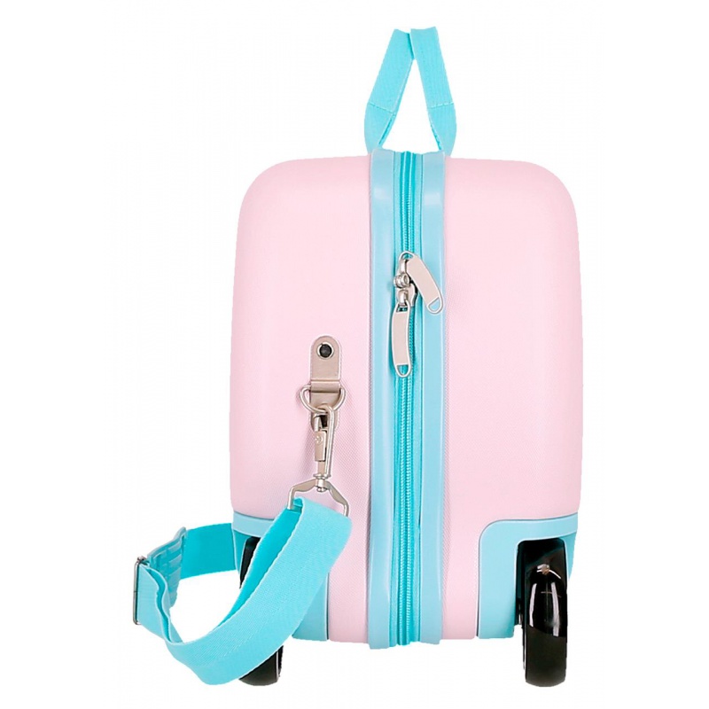 Detský kufor a odrážadlo Lilo & Stitch Heart – ružový ABS kufor 25 l