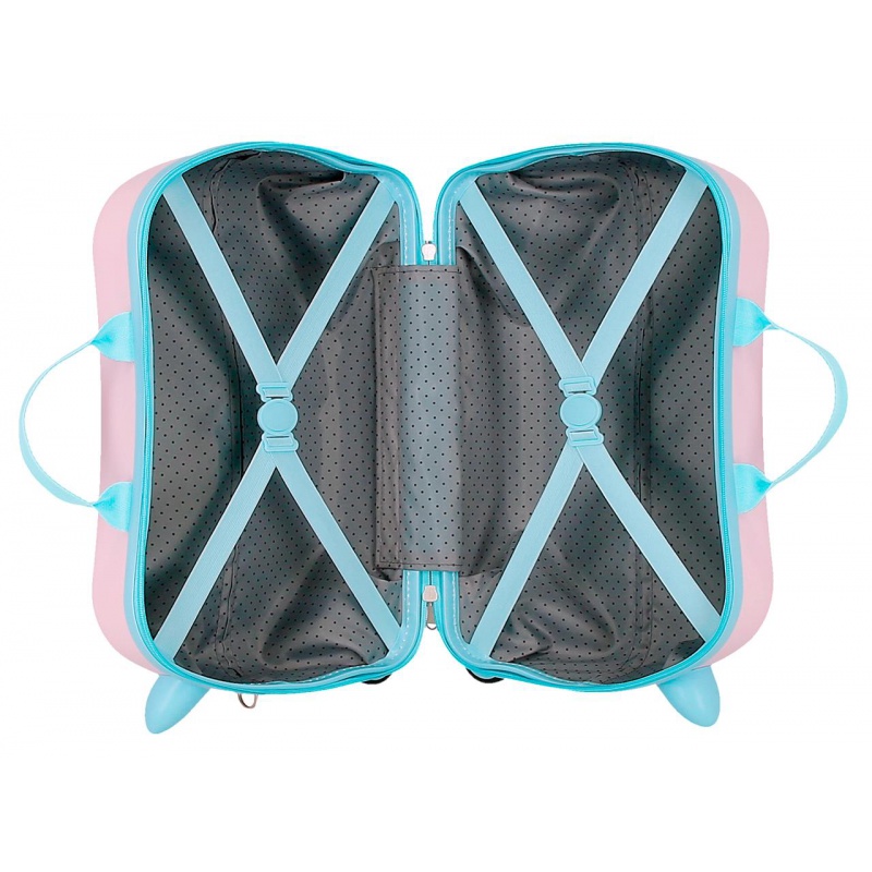 Detský kufor a odrážadlo Lilo & Stitch Heart – ružový ABS kufor 25 l