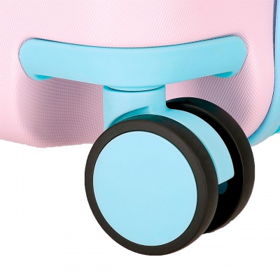 Detský kufor a odrážadlo Lilo & Stitch Heart – ružový ABS kufor 25 l