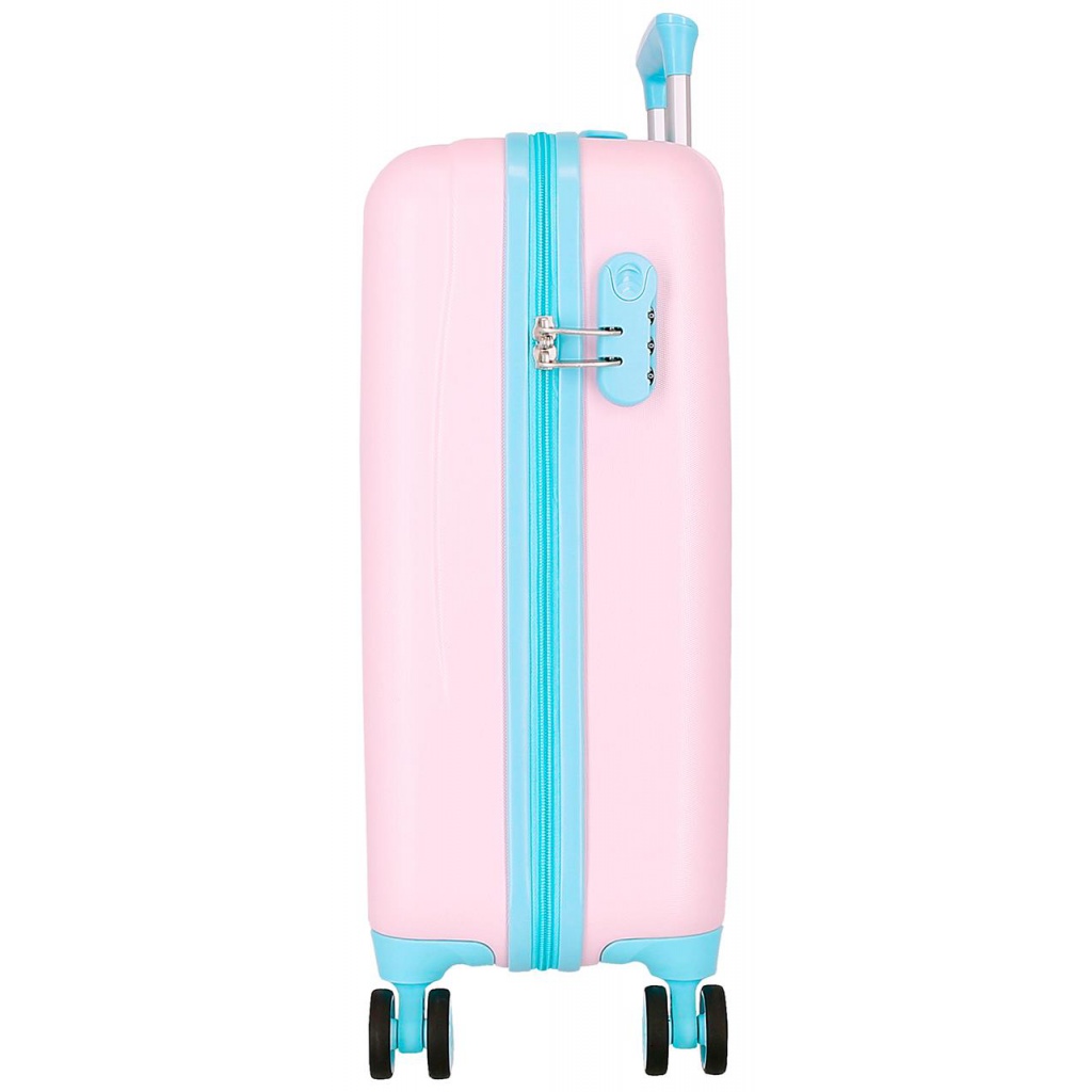 Detský ružový kufor Lilo & Stitch Heart – 34 l, ABS plast, číselný zámok