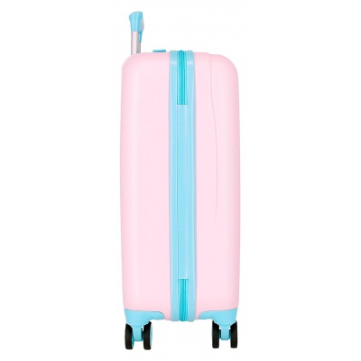 Detský ružový kufor Lilo & Stitch Heart – 34 l, ABS plast, číselný zámok