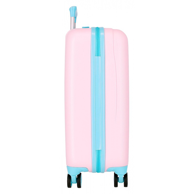 Detský ružový kufor Lilo & Stitch Heart – 34 l, ABS plast, číselný zámok