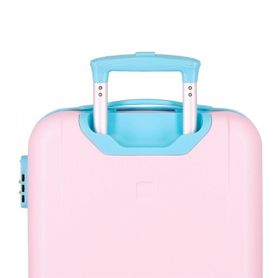 Detský ružový kufor Lilo & Stitch Heart – 34 l, ABS plast, číselný zámok