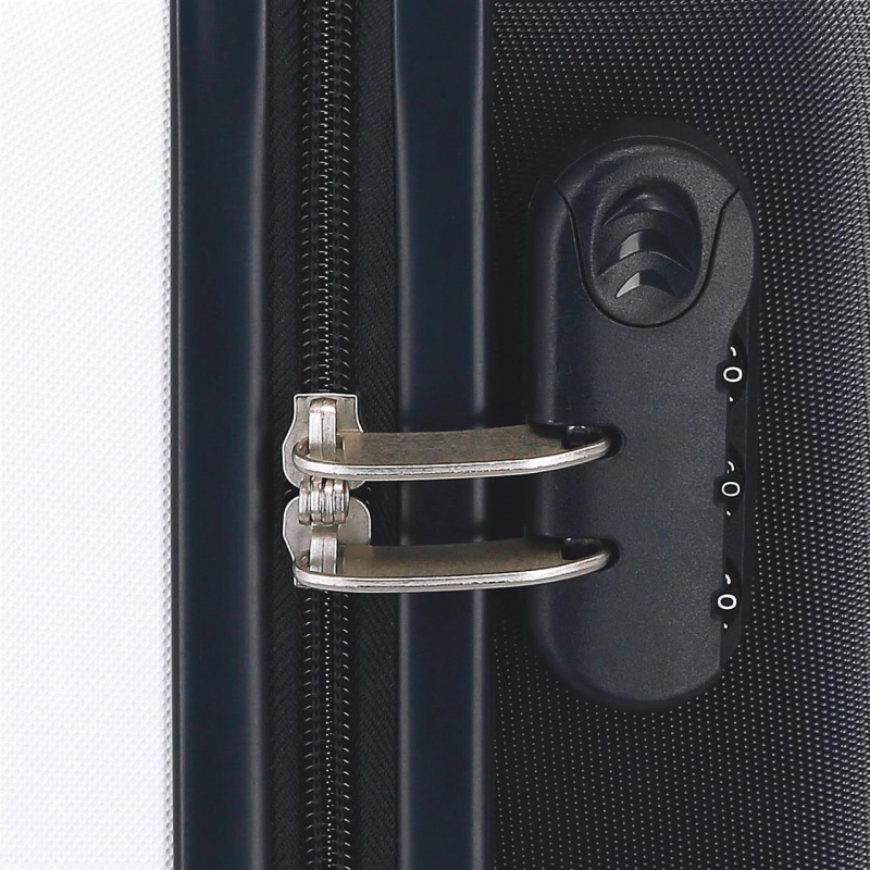 Detský biely kufor Lilo & Stitch Happy – 33 l, ABS plast, číselný zámok