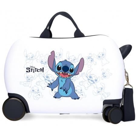 Dětský bílý kufr a odrážedlo Lilo & Stitch Happy - 25 l, ABS plast