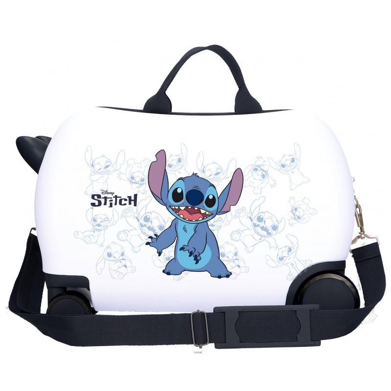 Dětský bílý kufr a odrážedlo Lilo & Stitch Happy - 25 l, ABS plast