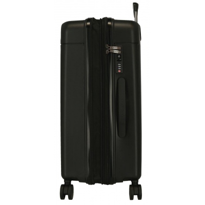 Stredný kufor Movom New Trendy čierny – odolný, ľahký, rozšíriteľný 72 L | Cestovná batožina Movom