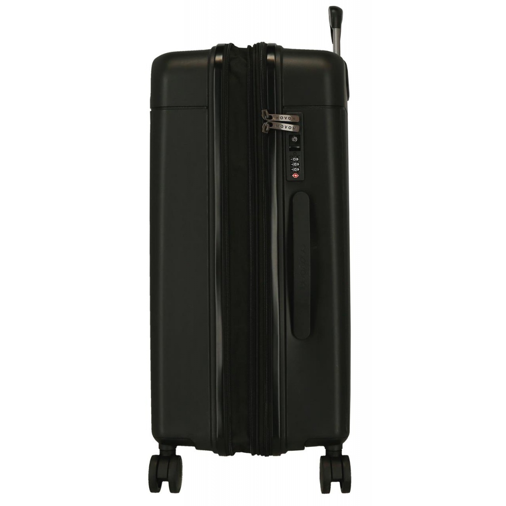 Stredný kufor Movom New Trendy čierny – odolný, ľahký, rozšíriteľný 72 L | Cestovná batožina Movom