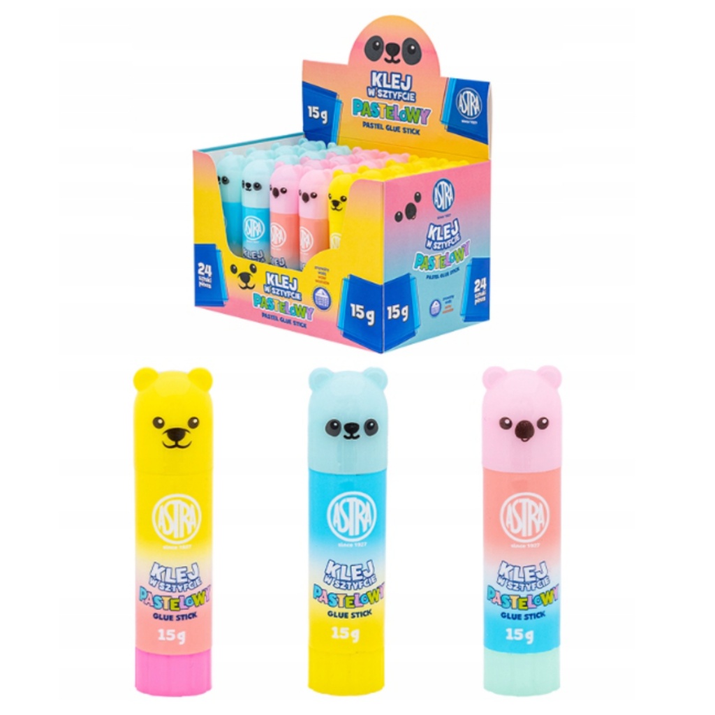 Lepiaca tyčinka Astra Zvieratká Pastel 15 g – mix farieb