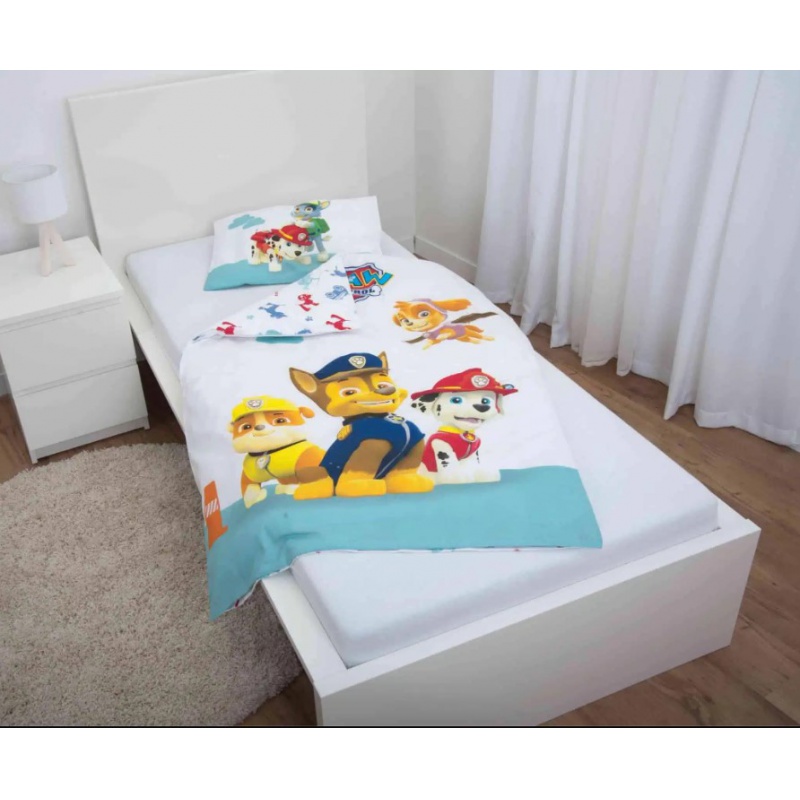 Flanelové dětské povlečení PAW PATROL | 100% hřejivá bavlna | 100×135 + 40×60 cm