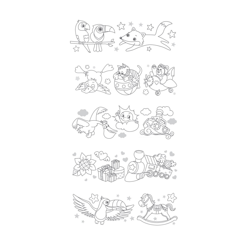 Slupovací barvy na sklo AMOS - sada 9 ks | Skvělé na okna, zrcadla a dekorace