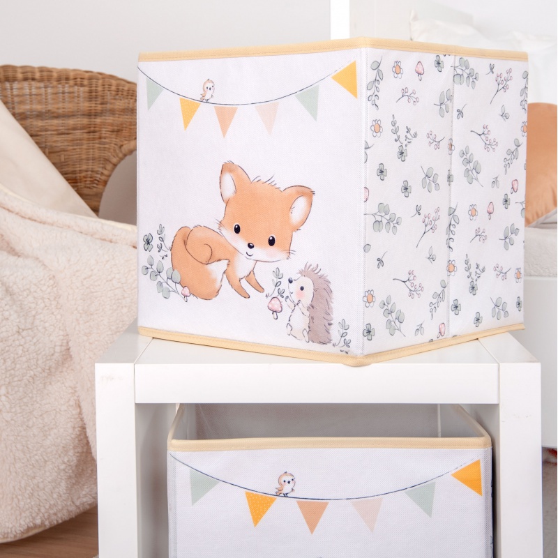 Úložný box Herding Lesní priatelia – skladací 30×30×30 cm | Roztomilé úložné riešenie pre deti