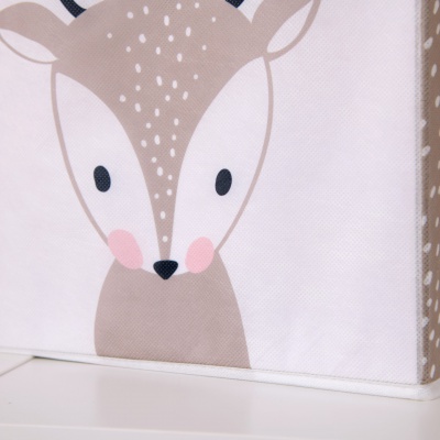 Úložný box na hračky babybest® Woodland Crew – medvedík, 30×30×30 cm