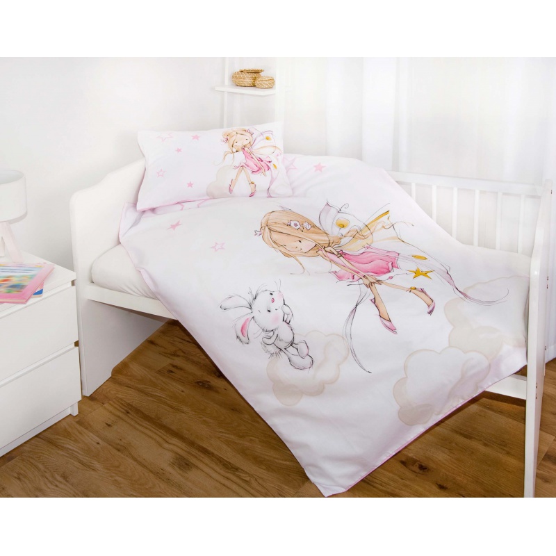 Detské flanelové obliečky babybest® Malá víla – 100×135 cm + 40×60 cm | jemné flanelové obliečky pre deti