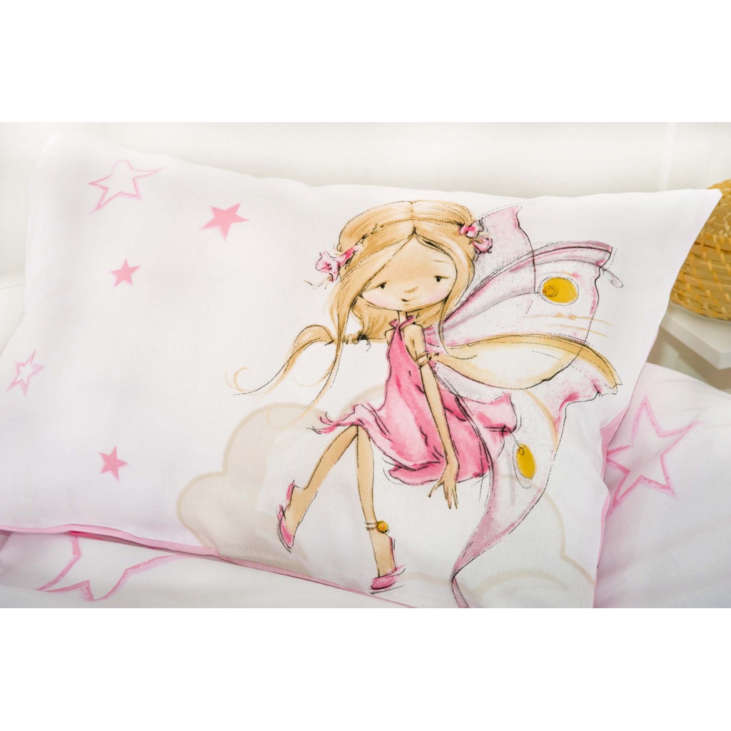 Dětské flanelové povlečení babybest® Malá víla – 100×135 cm + 40×60 cm | jemné flanelové povlečení pro děti