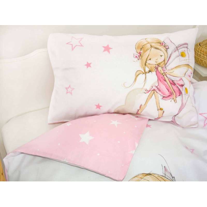 Detské flanelové obliečky babybest® Malá víla – 100×135 cm + 40×60 cm | jemné flanelové obliečky pre deti