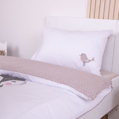 Detské obliečky babybest® Woodland Crew 100×135 – mäkké bavlnené obliečky s lesnými motívmi