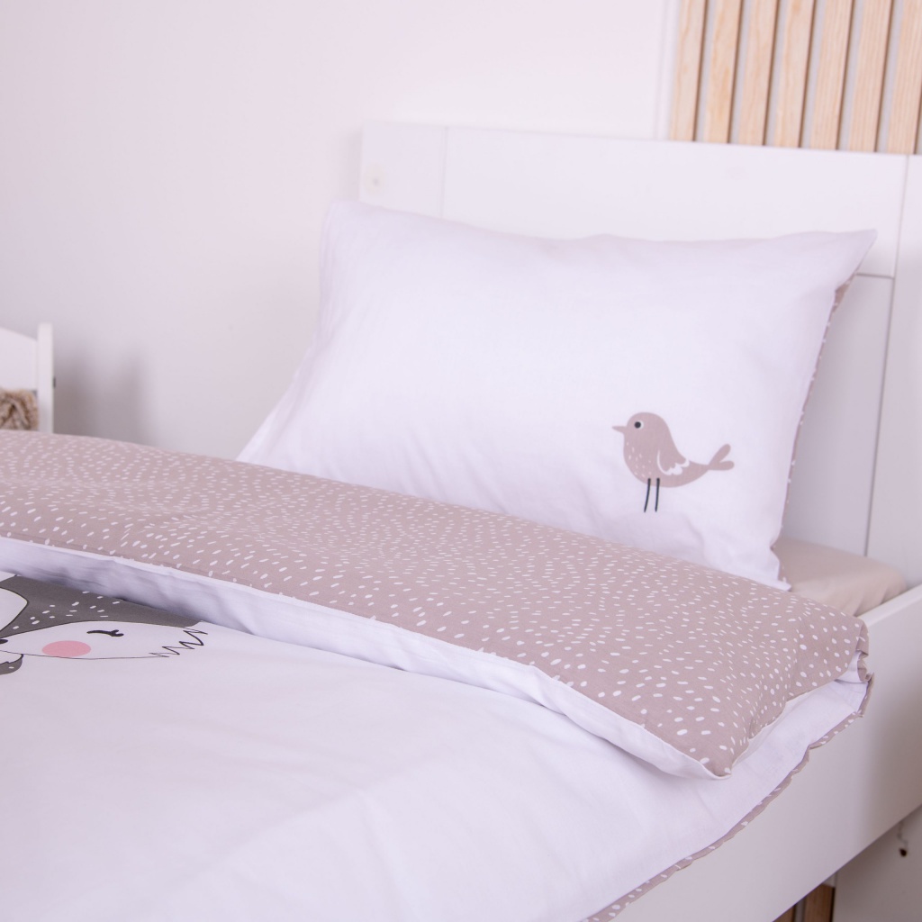 Detské obliečky babybest® Woodland Crew 100×135 – mäkké bavlnené obliečky s lesnými motívmi