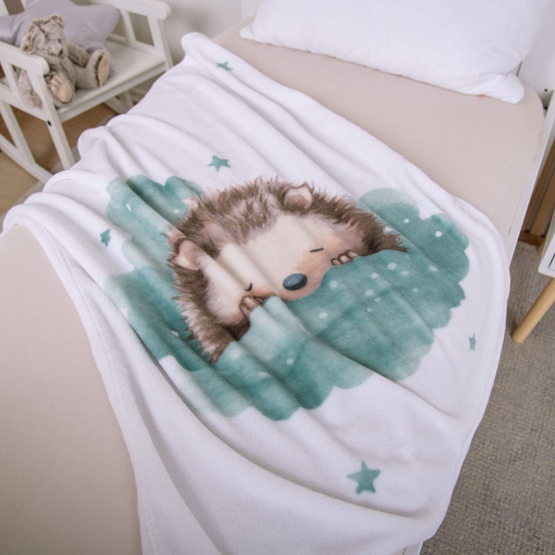 Baby supersoft deka Herding „Malý ježek“ 75×100 cm – měkká a hřejivá dětská deka