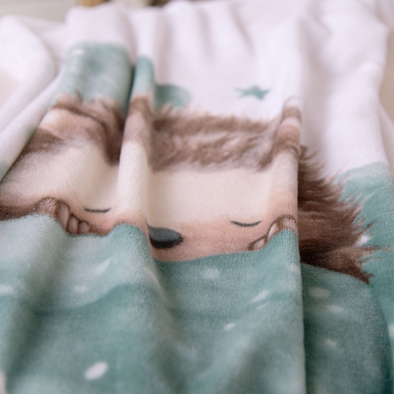 Baby supersoft deka Herding „Malý ježek“ 75×100 cm – měkká a hřejivá dětská deka