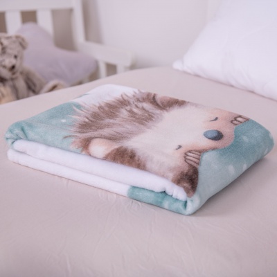 Baby supersoft deka Herding „Malý ježek“ 75×100 cm – měkká a hřejivá dětská deka