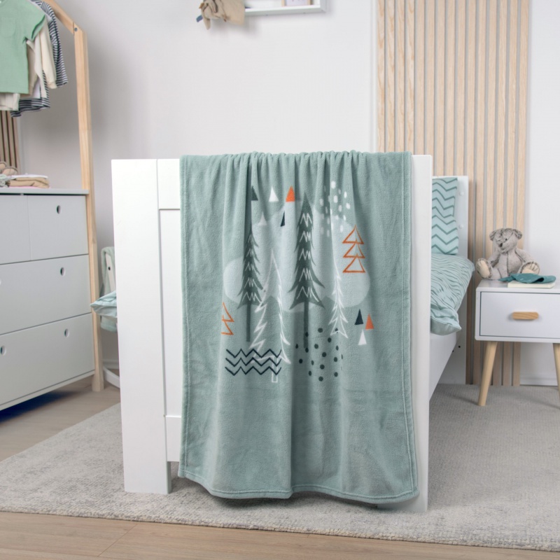 Baby supersoft deka „Nordic Forest“ 75×100 cm – měkká a hřejivá deka pro miminka | babybest®
