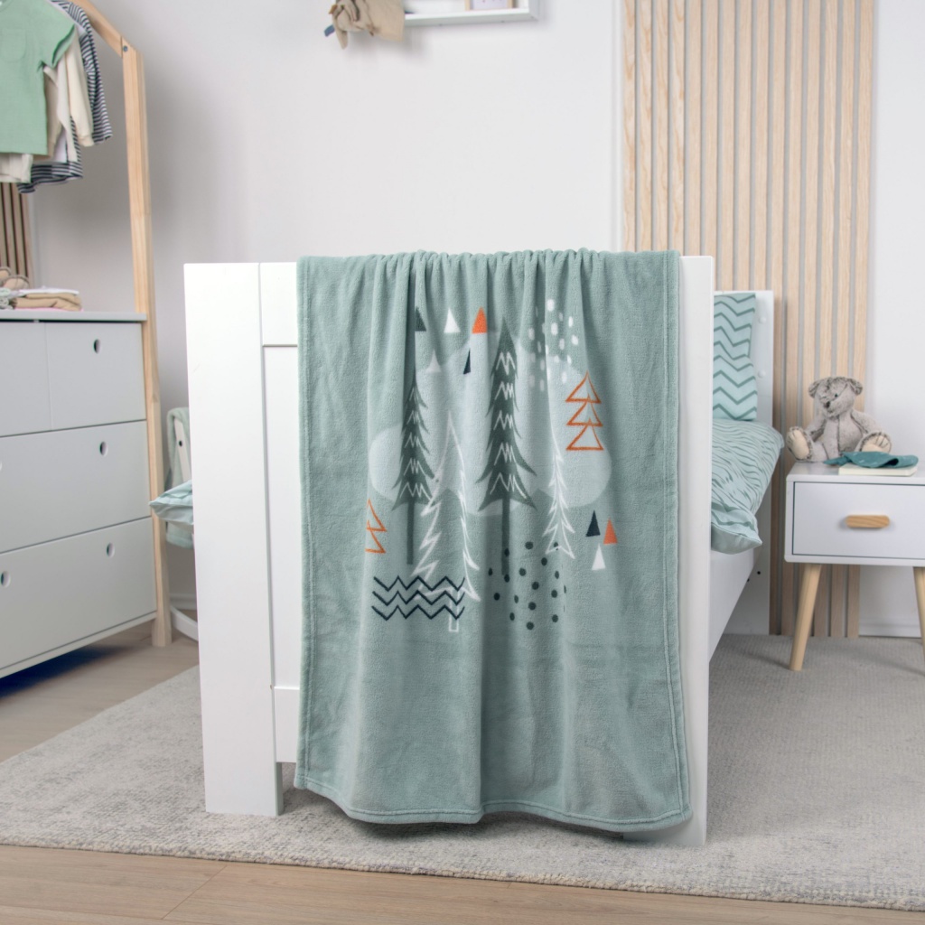 Baby supersoft deka „Nordic Forest“ 75×100 cm – měkká a hřejivá deka pro miminka | babybest®