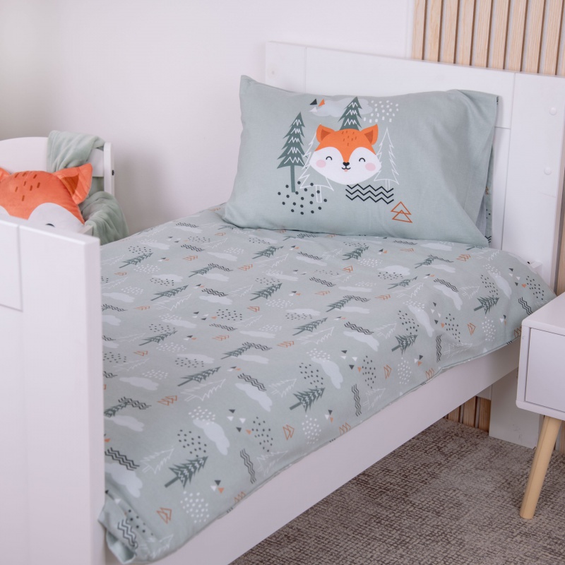 Detské flanelové obliečky babybest® Nordic Forest 100×135 – hrejivé a jemné ✓